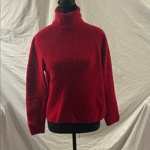 JEANNE PIERRE Rich Red Turtleneck Sweater